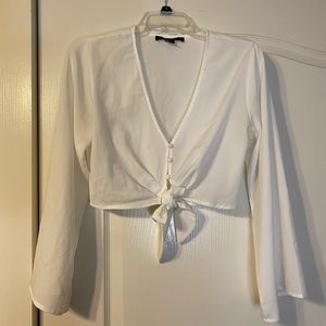 Forever 21 White button Crop top!